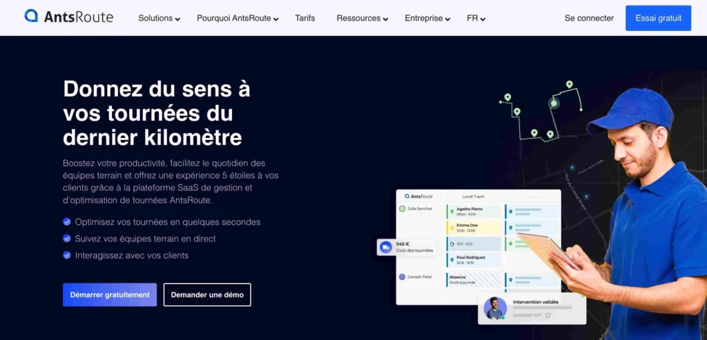 homepage logiciel gestion intervention antsroute