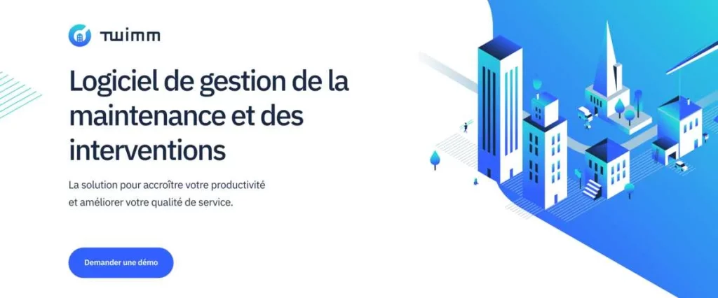 homepage de l'application de gmao twimm