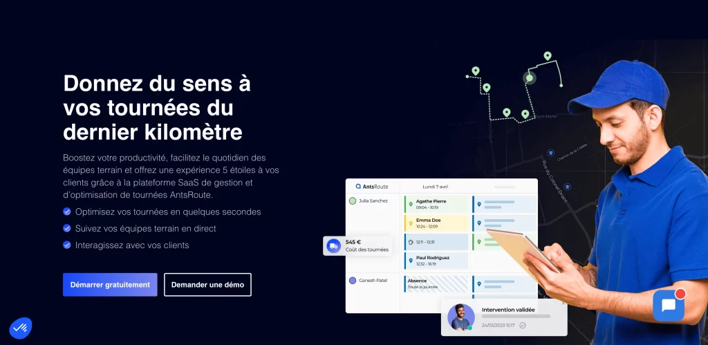 antsroute application gestion intervention 
