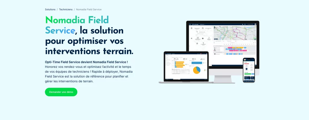 nomadia application gestion intervention