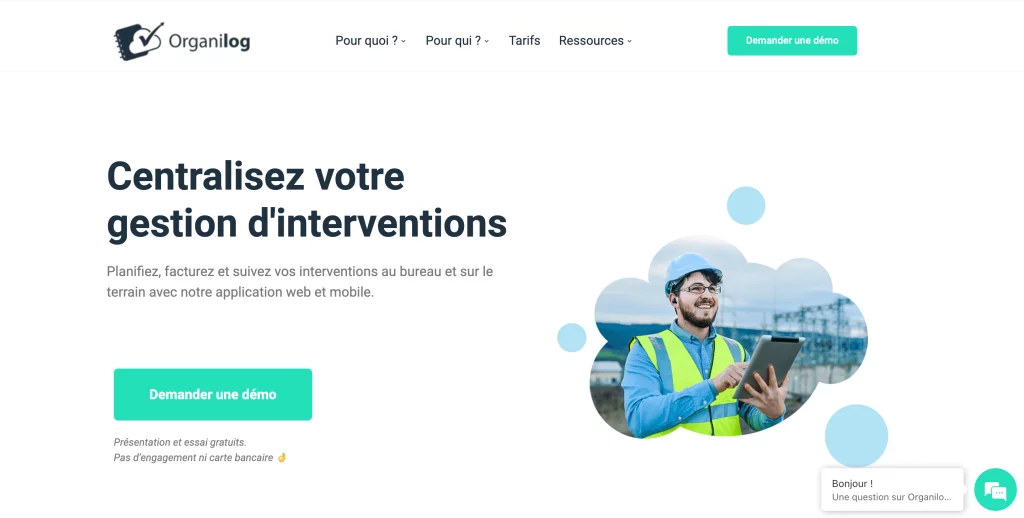 organilog application gestion intervention