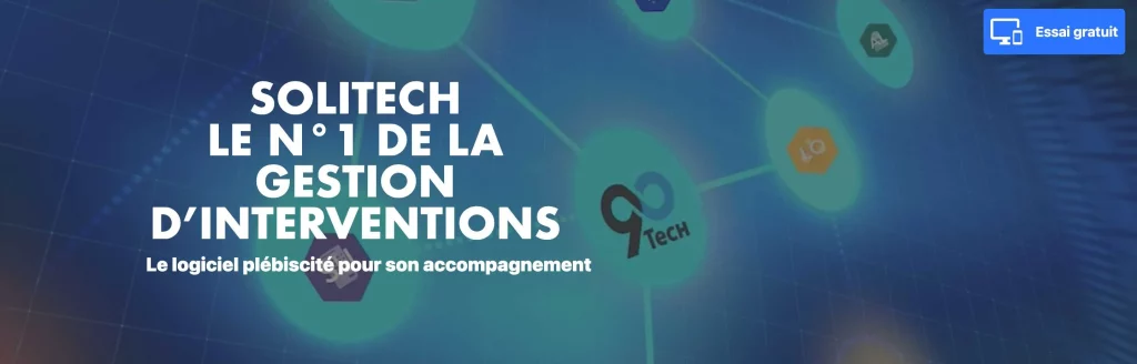 homepage du logiciel de planning solitech