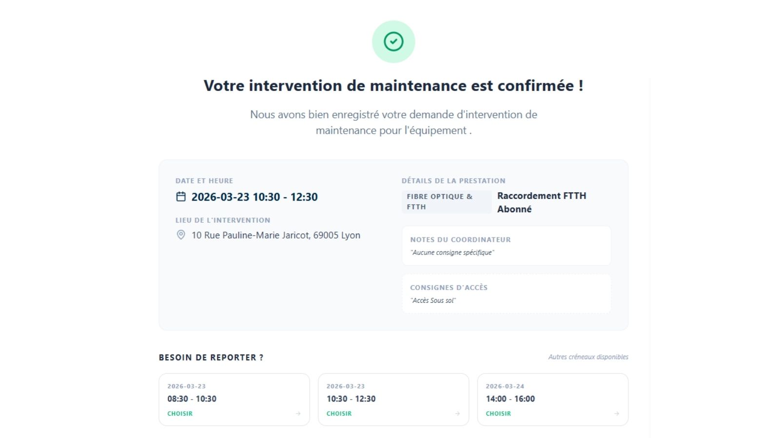Communication client Qualité de service