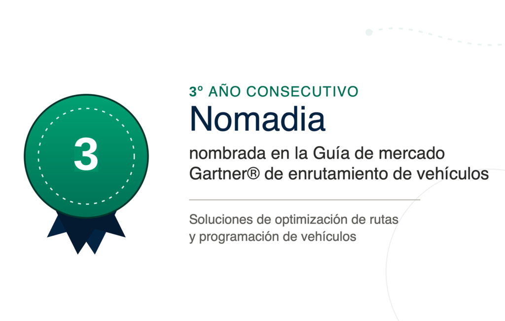 Nomadia aparece mencionada por tercer año consecutivo en la «Gartner® Market Guide for Vehicle Routing and Scheduling»