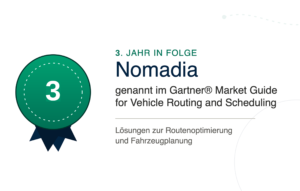 Nomadia wird zum dritten Mal in Folge im Gartner® Market Guide for Vehicle Routing and Scheduling erwähnt