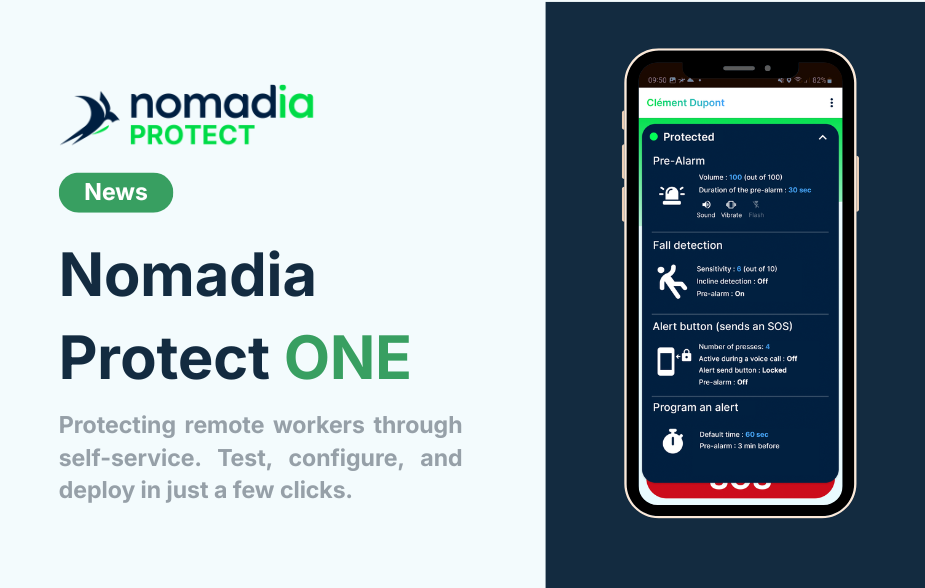 Nomadia launches Nomadia Protect ONE, a new self-service offering designed to make protection for lone workers more widely available