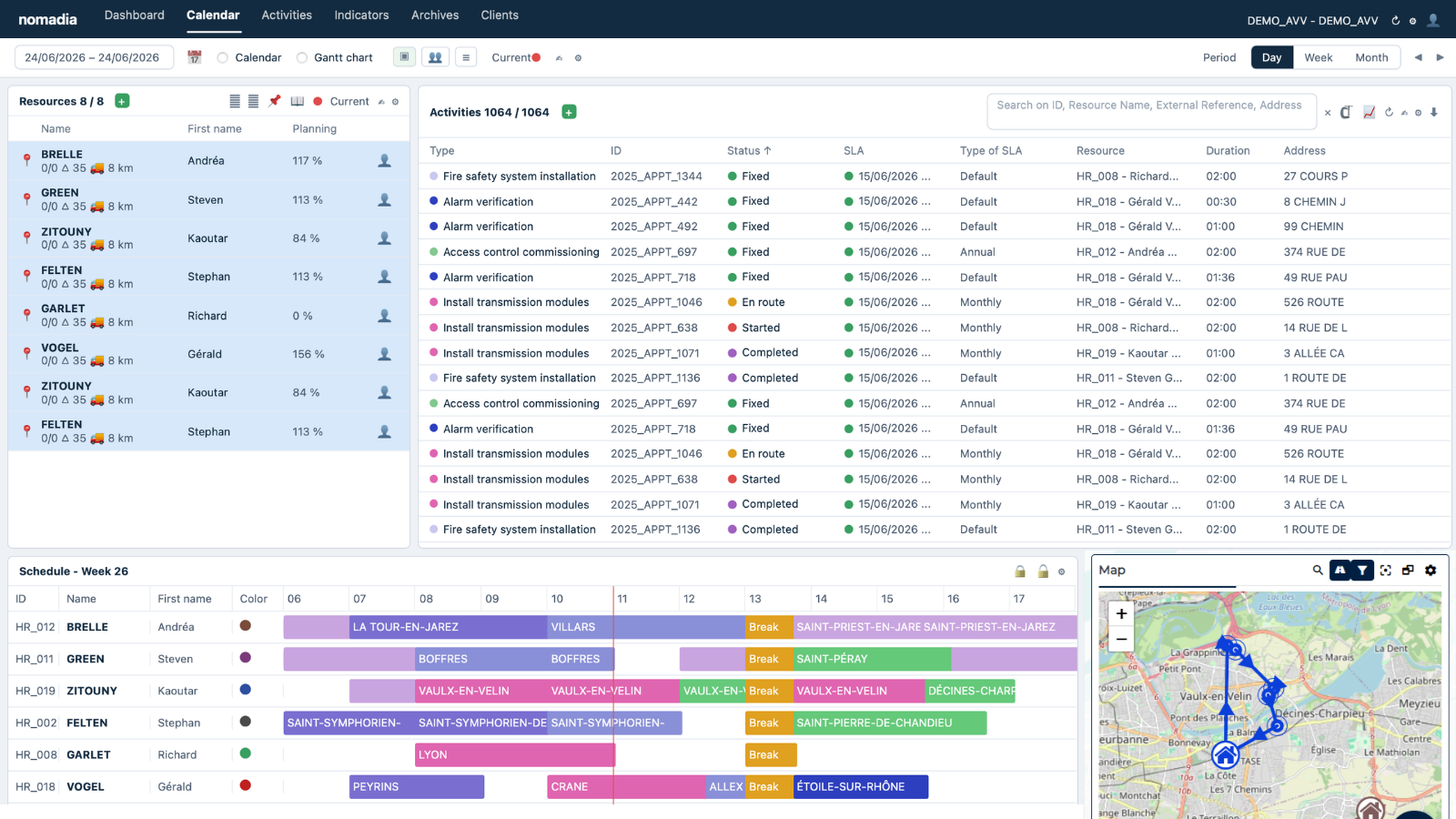 Schedule and Route Optimization